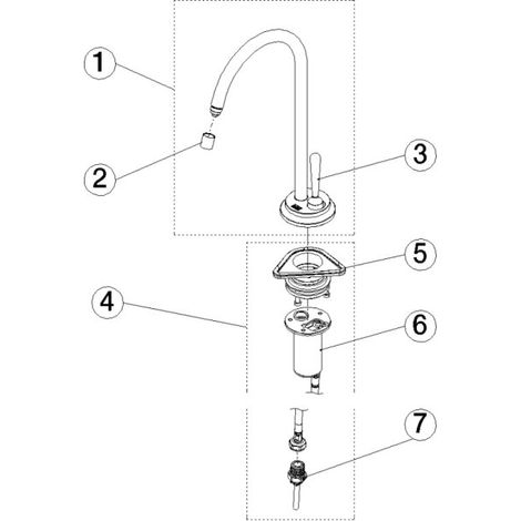 DORNBRACHT 17872809-00 DISTRIBUTEUR D'EAU FROIDE VAIA 17872809