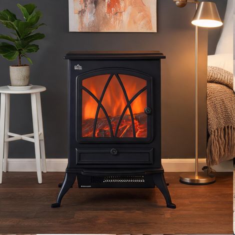 Cheminée électrique nero en plastica Metallo 45 x 28,5 x 54 cm (1/5)