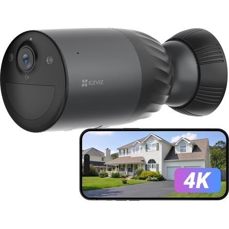 4K Caméra de Surveillance WiFi Extérieure sans Fil, Autonomie de 10400 mAh, Mode AOV, Détection des Humains/Véhicules, Vision Nocturne Couleur, Défense Active, Audio Bidirectionnel, BC1C 4K (1/5)