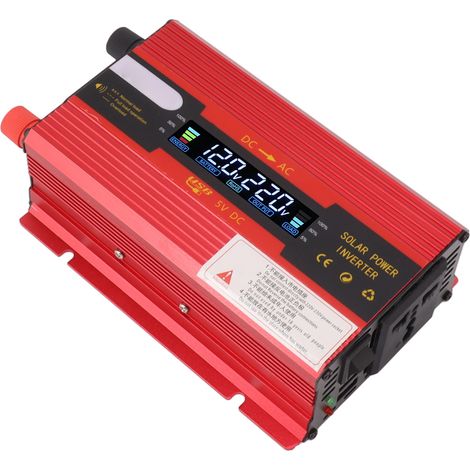 Onduleur de voiture 420W 12V 220V sinusoïde modifiée avec ventilateur intelligent coffret aluminium 1 onduleur 1 allume-cigare 2 pinces batterie (1/5)