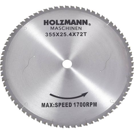 Cuchilla de disco widia hm para cortadora de metales 355x3,2x25,4 z72 Holzmann