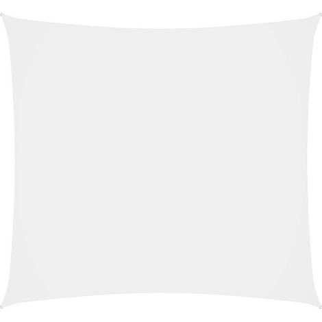 Voile d'ombrage rectangulaire 3,5 x 4,5 m en tissu Oxford blanc – Toile de parasol anti-UV, imperméable, pour extérieur – ACKERMAN (1/5)