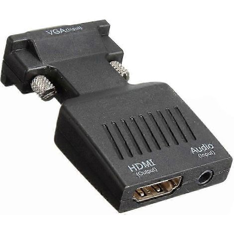 Adaptateur convertisseur VGA mâle vers HDMI femelle 1080p avec câble audio USB (1/5)