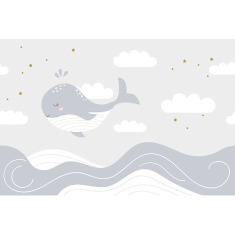 Papier peint panoramique Enfants - Baleine - 130 cm x 87 cm (1/2)