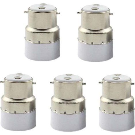 5er-Pack B22-auf-E14-Lampenfassung-Adapter. B22-Sockeladapter für Standard-E14-Lampenfassungen. (1/4)