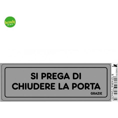 Targhetta adesiva 3M chiudere la porta 15 x 5 x 0,5 cm
