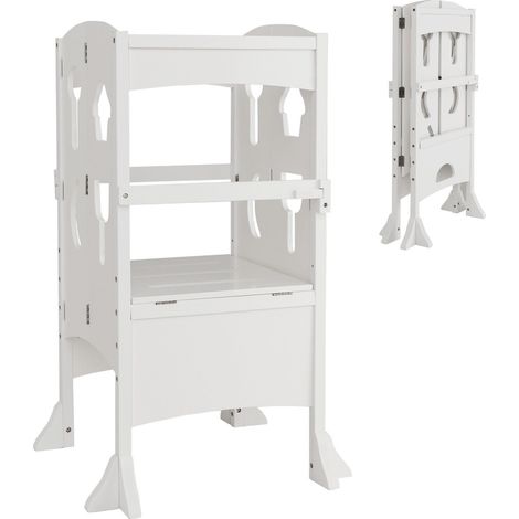 Nursery Step Stool Wooden Toddler Kitchen Helper Stand Folding Toddler Standing (1/5)