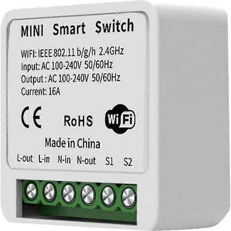 Interrupteur intelligent WiFi Mini / Télécommande / Programmation via application pour la domotique Cozylife (1/5)