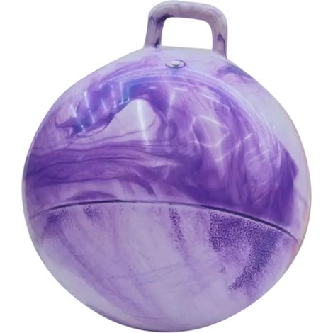 Ballon gonflable coloré en PVC de 45 cm d'épaisseur, avec poignée arc-en-ciel, idéal pour le yoga et les sauts. (1/5)