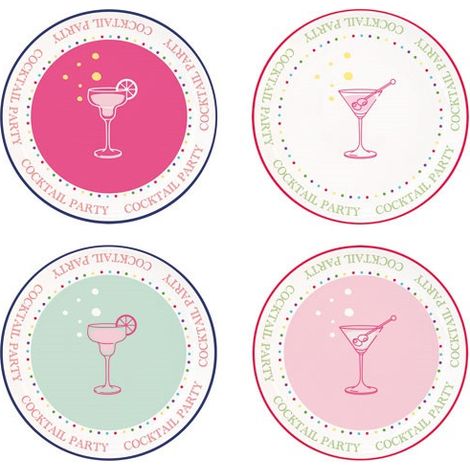 SET 4 VIDE-POCHES EN PORCELAINE EN BOITE TWIST & MATCH AQUAMARINE-PINK EASY LIFE 1263250