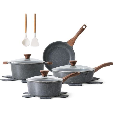 Set de 13 pièces d'ustensiles de cuisine antiadhésifs, sans PFOA, pour toutes plaques de cuisson (1/5)