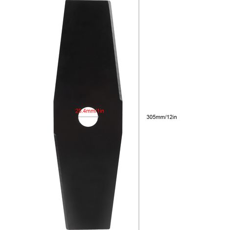 Lame de tondeuse à gazon noire plate de 12 pouces avec dents inclinées (1/5)