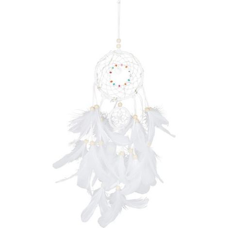 Attrape-rêves - Velours Et Anneau En Fer - Diamètre 11 Cm - Longueur Totale 51 Cm - Décoration Murale Intérieure - 1 Pièce (1/5)