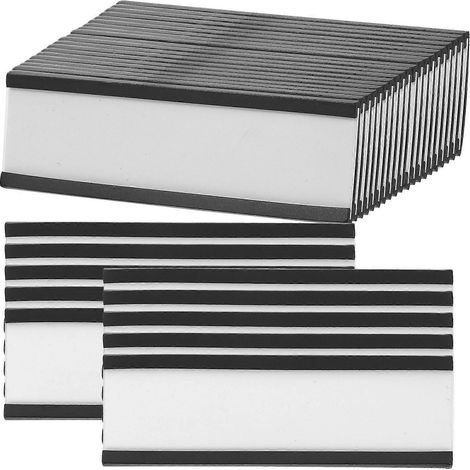 30 porte-étiquettes magnétiques pour canaux, de qualité supérieure et très résistants.-7.6X2.5CM (1/2)