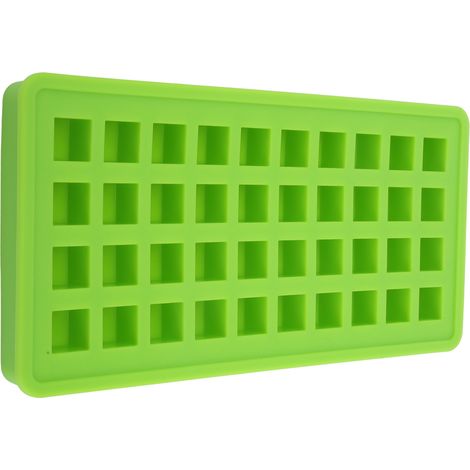 Silikon-Eiswürfelform mit 40 Gittern, quadratisch, für DIY-Küchenzubehör, Grün (1/5)