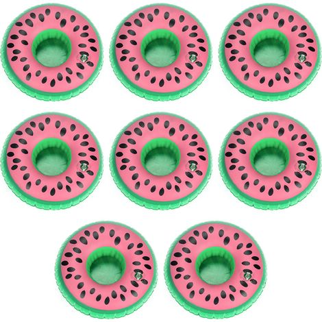Support Pour Boisson Flottant - 8 Pièces - Pour Piscine Extérieure - Gonflable - Diamètre 12 Cm (1/5)