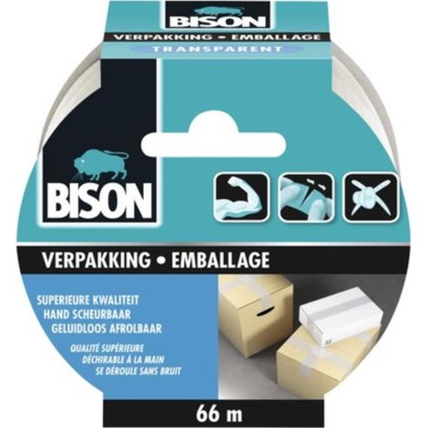 Nastro adesivo Bison trasparente 66 m adesione forte