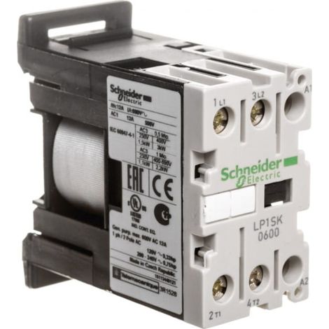 Contattore miniaturizzato TeSys SK - 2P (2 NA) - AC1 - 690 V 12 A - 24 Vcc - LP1SK0600BD
