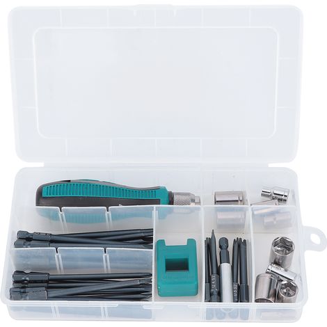 Kit tournevis magnétique double embout avec forets métriques, outil de serrage manuel pour réparation. (1/5)
