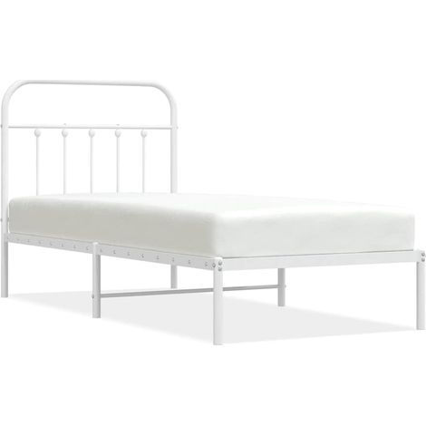 Maison Exclusive - Giroletto con Testiera Metallo Bianco 90x190 cm