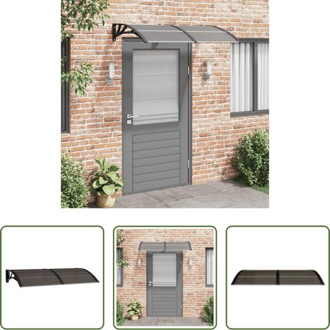 Polycarbonat -  Türvordach Schwarz 150x75 cm Polycarbonat (1/5)