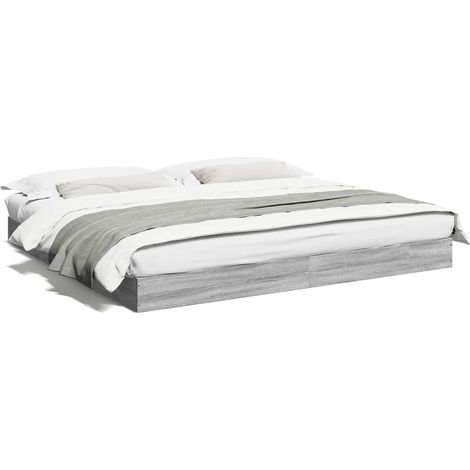 Cadre de lit sonoma gris 180x200 bois d'ingénierie (1/5)