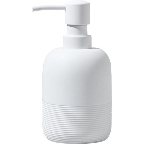 Dispensador de jabón para encimera de baño, dispensador de jabón para fregadero de cocina (300 ml, blanco) (1/5)