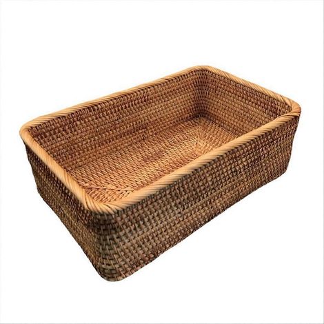 Panier à fruits en rotin tressé à la main, panier à thé, à goûter et à pain, S (1/5)