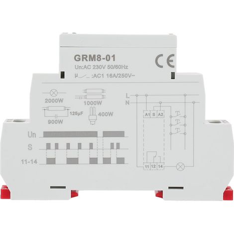 Relais à impulsion électronique GRM8-01, relais à verrouillage, relais mémoire, 230 V CA (1/5)