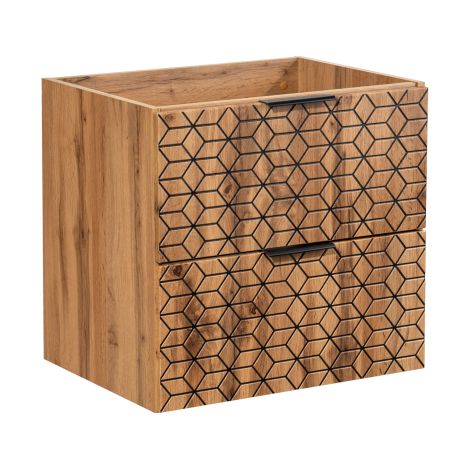 Meuble sous vasque en bois - L 60 x P 46 x H 57 cm - Precious Wotan - Livraison gratuite
