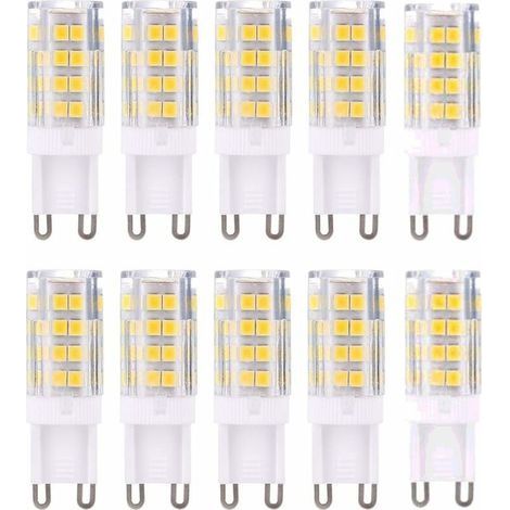 G9 LED Lampe Ampoules, Blanc Chaud 3000K 5W G9 LED Ampoule Lumiere équivalent aux ampoules halogènes de 40 W 420 lumens not dimmable, lot de 10 [Classe énergétique A+] (1/5)