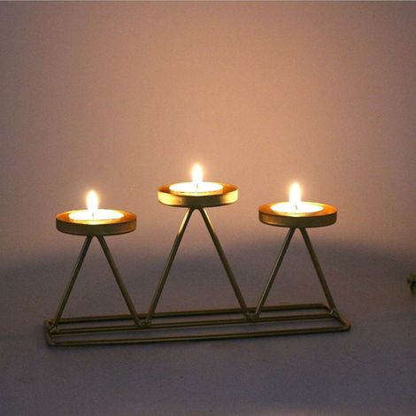 Chandelier à trois têtes, présentoir romantique, décoration de fête à domicile, de mariage, cadeau (1/5)