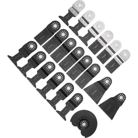 Kit de 21 lames de scie oscillantes en acier à haute teneur en carbone pour carrelage et mortier