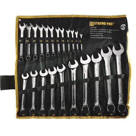 Schlüsselsatz Strend Pro HR31586, Ringmaulschlüssel, 22-teilig, Cr-V, 6-32 mm