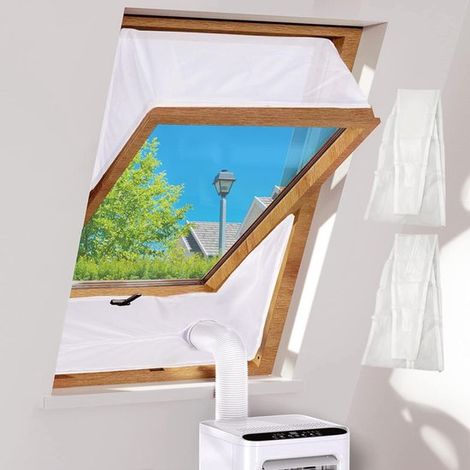 Kit portátil de sellado de ventanas para aire acondicionado (380 cm) – Tira de sellado universal impermeable para puertas y ventanas (1/5)