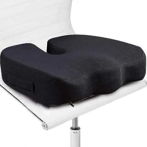 Coussin de siège pour chaise de bureau - Coussin coccygien ferme en mousse à mémoire de forme - Soulagement des douleurs au coccyx, à la sciatique et au bas du dos - Correcteur de posture profilé pour (1/5)