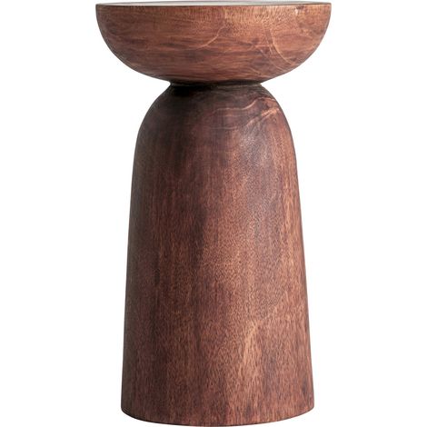 Table d'appoint en bois de suar sculpté - marron (1/3)