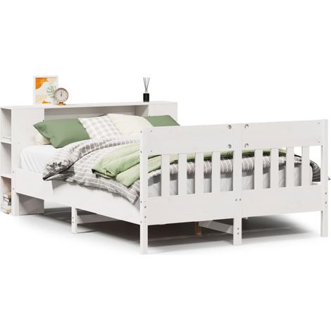 Maison Exclusive - Letto Libreria senza Materasso Bianco 140x200 cm Legno di Pino