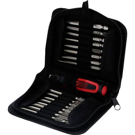 Kstools – Coffret d'embouts 17 pcs – Acier chrome vanadium – Longueur 89 mm – Poignée bi-composant pour confort – Sacoche de rangement incluse (1/5)