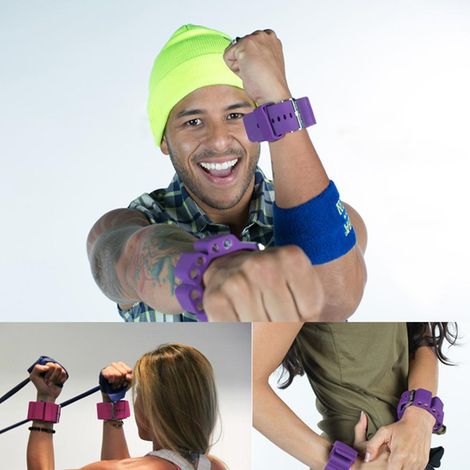 Lot de 2 poids de poignet ajustables à porter au poignet et à la cheville, pour le jogging, le yoga, la gymnastique, l'aérobic et le Pilates. (1/5)