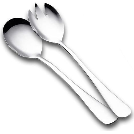 Saladesbestek van roestvrij staal, set – 2-delig, 20 cm lang roestvrij, vaatwasmachinebestendig, hoogwaardig en duurzaam – Ideaal voor