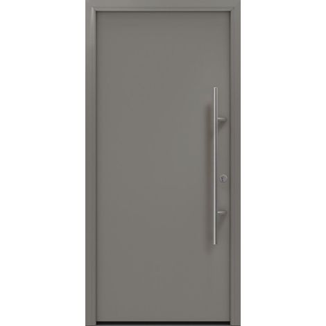 Porta d'ingresso in metallo PRO grigio RAL9007 B1100mm H2100mm DIN destra RC 2 n.DIN EN1627