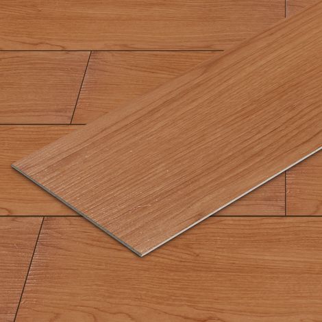 SWANEW Pavimento PVC di design, Listelli vinilici autoadesivi, Pavimento vinilico Deluxe, 91,5 cm x 15,2 cm x 2 mm, 36 pezzi 5 m² Marrone (1/5)