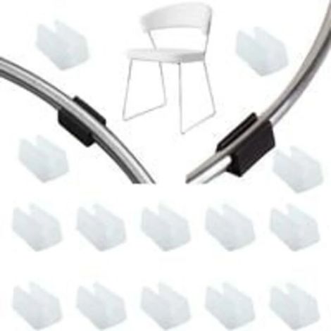 32 protections pour pieds de chaise, protections pour extrémités de tuyaux, protections de sol, housses de chaise en plastique en forme de U, protections pour pieds de chaise, collier de serrage en si (1/5)