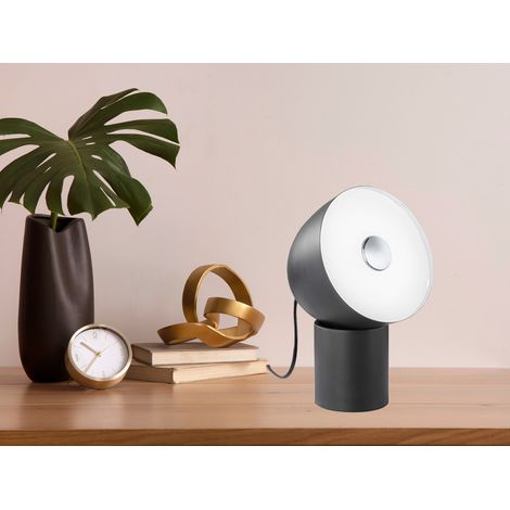 Kleine LED Tischleuchte LEE Schwarz / Weiß, Höhe 25cm (1/5)