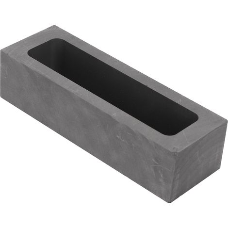 Moule à creuset rectangulaire en graphite résistant aux hautes températures pour la coulée d'or, d'argent et de bronze. (1/5)