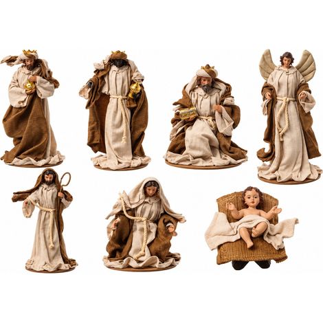 ARPIMEX Natività Natalizia con 7 Soggetti 34 Cm Multicolor (1/2)