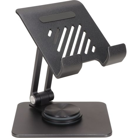 Support de téléphone en alliage d'aluminium pliable, support portable rotatif à 360° pour tablette, bureau et maison (1/5)