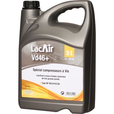 Bidon 5l huile compresseur vis vd46+ LACME - 484400