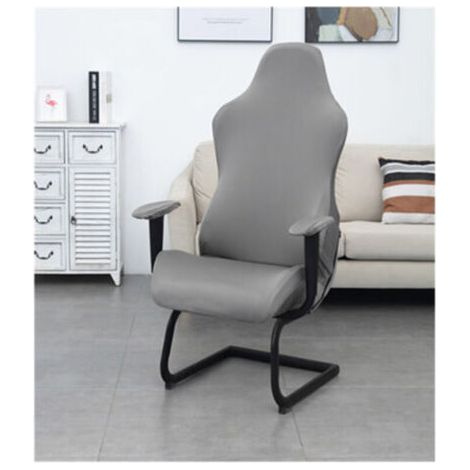 Coperture per Sedie da Gaming, Copertura Estensibile per Sedia da Gioco 1 Pezzo, Fodera per Sedia da Ufficio con Braccioli/Schienale, Fodera per Poltrona Girevole, Senza Sedia, Grigio Chiaro (1/5)